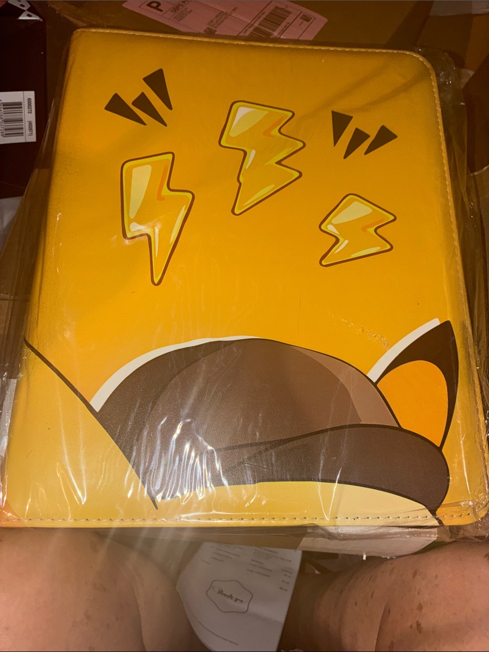 Yellow Cartoon pokemon card holder book